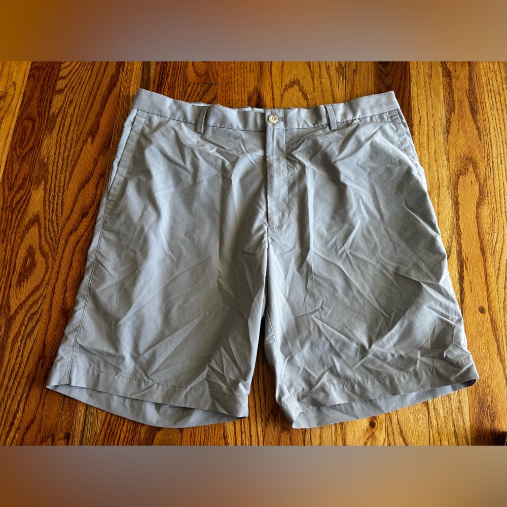 Peter Millar Featherweight Light Gray Flat-Front … - image 1